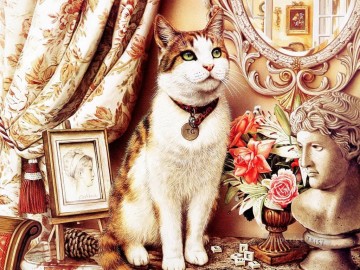 Bartholomew GT kitten Oil Paintings
